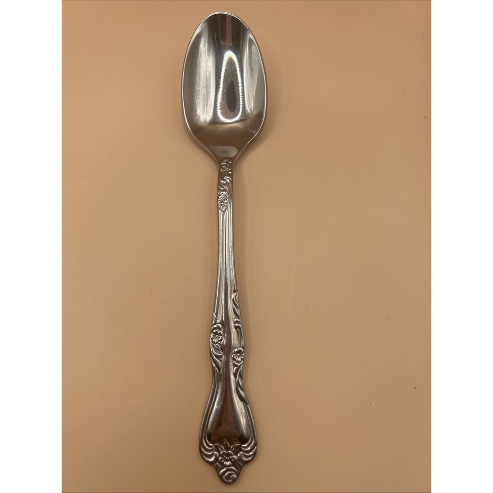 ONEIDA Stainless AZALEA SOUP SPOON 7 1/2"‎ Glossy Flatware Used